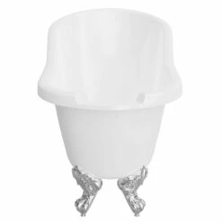 Kensington 1710mm X 740mm Single Ended Freestanding Slipper Roll Top Bath With Chrome Claw Feet 11 Kensington 1710mm X 740mm Single Ended Freestanding Slipper Roll Top Bath With Chrome Claw Feet -Wholesaledomestic Shop kensington 1710mm x 740mm single ended freestanding slipper roll top bath with chrome claw feet side 82020.1652445128