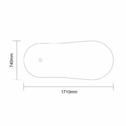 Windsor. Kensington 1710mm X 740mm Single Ended Freestanding Slipper Roll Top Bath With Chrome Tiger Feet 13 Windsor. Kensington 1710mm X 740mm Single Ended Freestanding Slipper Roll Top Bath With Chrome Tiger Feet -Wholesaledomestic Shop kensington 1710mm x 740mm single ended freestanding slipper roll top bath with chrome tiger feet line top 39377.1652445128