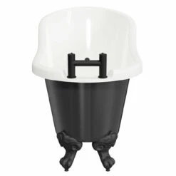 Kensington Black 1550mm X 720mm Single Ended Freestanding Slipper Bath With Matt Black Claw Feet 11 Kensington Black 1550mm X 720mm Single Ended Freestanding Slipper Bath With Matt Black Claw Feet -Wholesaledomestic Shop kensington black 1550mm x 720mm single ended freestanding slipper bath with matt black claw feet side 39441.1667579125