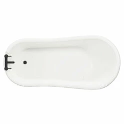Kensington Black 1550mm X 720mm Single Ended Freestanding Slipper Bath With Matt Black Claw Feet 12 Kensington Black 1550mm X 720mm Single Ended Freestanding Slipper Bath With Matt Black Claw Feet -Wholesaledomestic Shop kensington black 1550mm x 720mm single ended freestanding slipper bath with matt black claw feet top 97041.1667579125