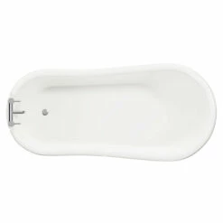 Kensington Black 1550mm X 720mm Single Ended Freestanding Slipper Bath With Polished Chrome Claw Feet -Wholesaledomestic Shop kensington black 1550mm x 720mm single ended freestanding slipper bath with polished chrome claw feet top 06358.1667579126