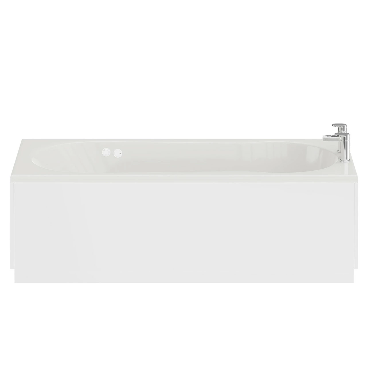 Keyhole 1700mm X 700mm 6 Jet Chrome Flat Jet Single Ended Whirlpool Shower Bath 6 Keyhole 1700mm X 700mm 6 Jet Chrome Flat Jet Single Ended Whirlpool Shower Bath - Image 4