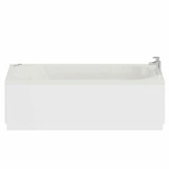 Keyhole 1700mm X 700mm 6 Jet Chrome V-Tec Single Ended Whirlpool Shower Bath -Wholesaledomestic Shop keyhole 1700mm x 700mm 6 jet chrome v tec single ended whirlpool shower bath front 17706.1691438805