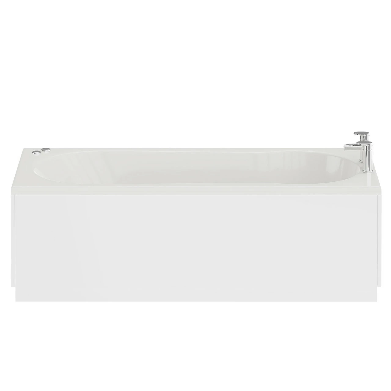 Keyhole 1700mm X 700mm 6 Jet Chrome V-Tec Single Ended Whirlpool Shower Bath - Image 4