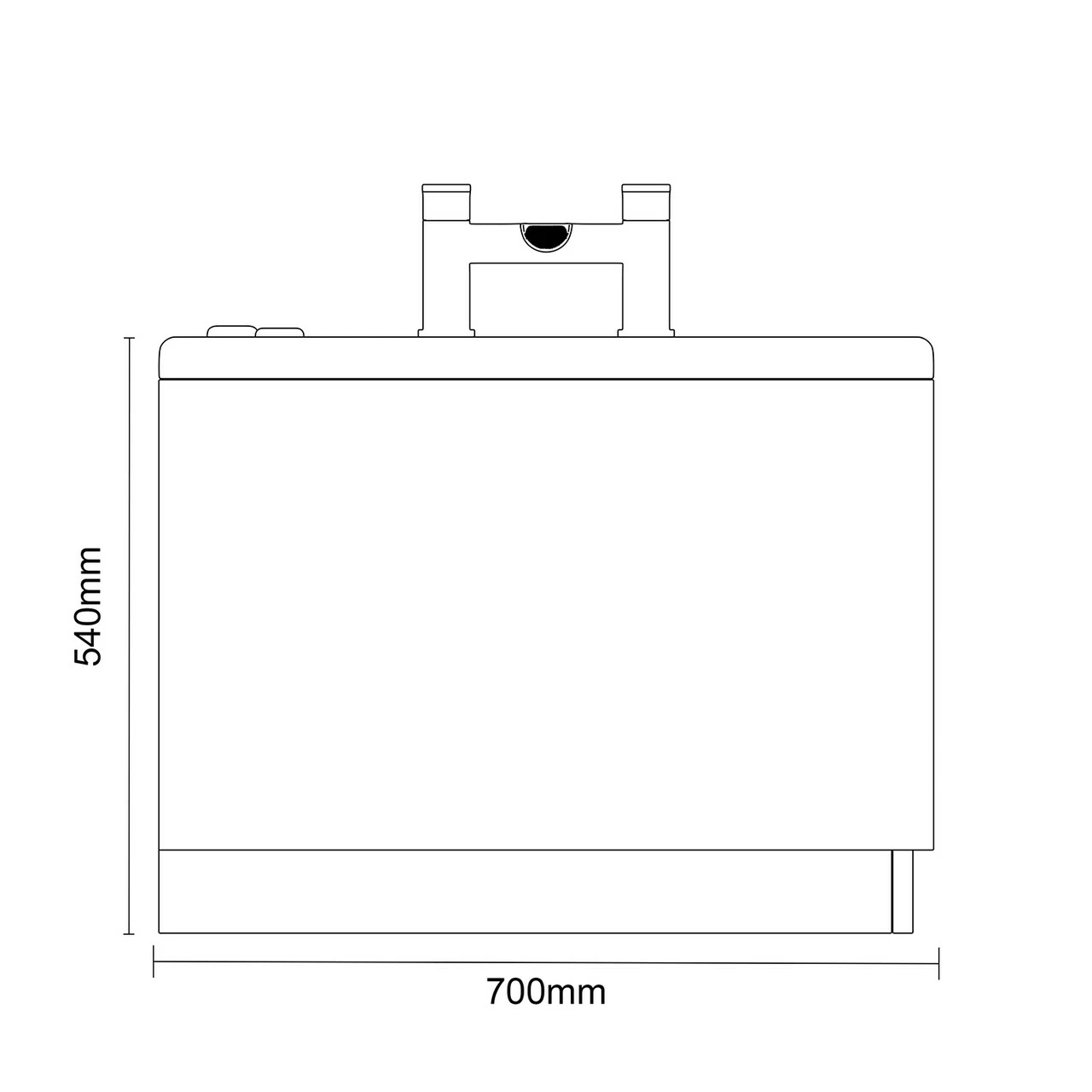 Keyhole 1700mm X 700mm 6 Jet Chrome V-Tec Single Ended Whirlpool Shower Bath - Image 6