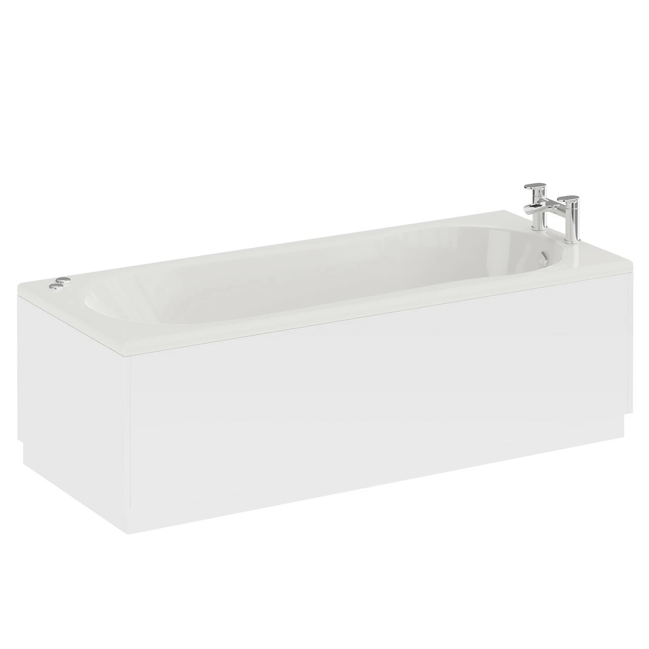 Keyhole 1700mm X 800mm 12 Jet Chrome V-Tec Single Ended Whirlpool Shower Bath 5 Keyhole 1700mm X 800mm 12 Jet Chrome V-Tec Single Ended Whirlpool Shower Bath - Image 3