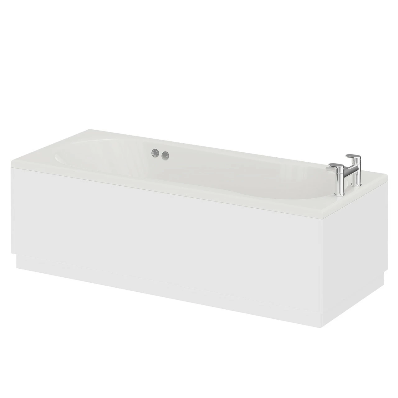 Keyhole 1700mm X 800mm 6 Jet Chrome Flat Jet Single Ended Whirlpool Shower Bath 4 Keyhole 1700mm X 800mm 6 Jet Chrome Flat Jet Single Ended Whirlpool Shower Bath - Image 2