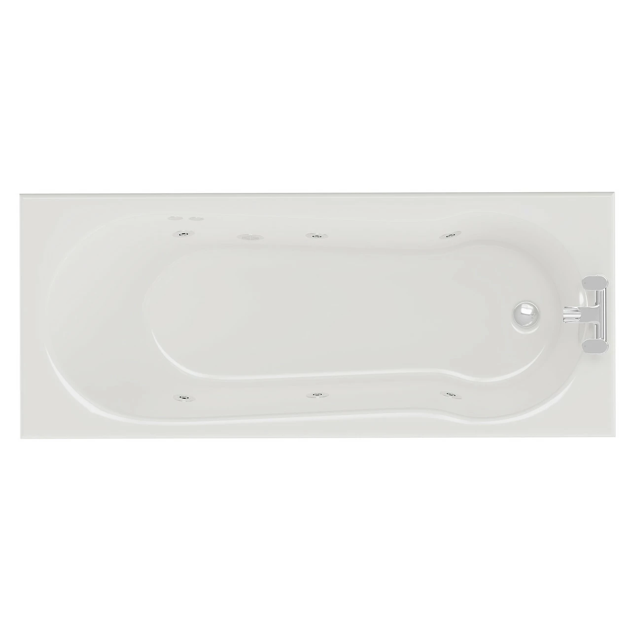 Keyhole 1700mm X 800mm 6 Jet Chrome Flat Jet Single Ended Whirlpool Shower Bath 3 Keyhole 1700mm X 800mm 6 Jet Chrome Flat Jet Single Ended Whirlpool Shower Bath