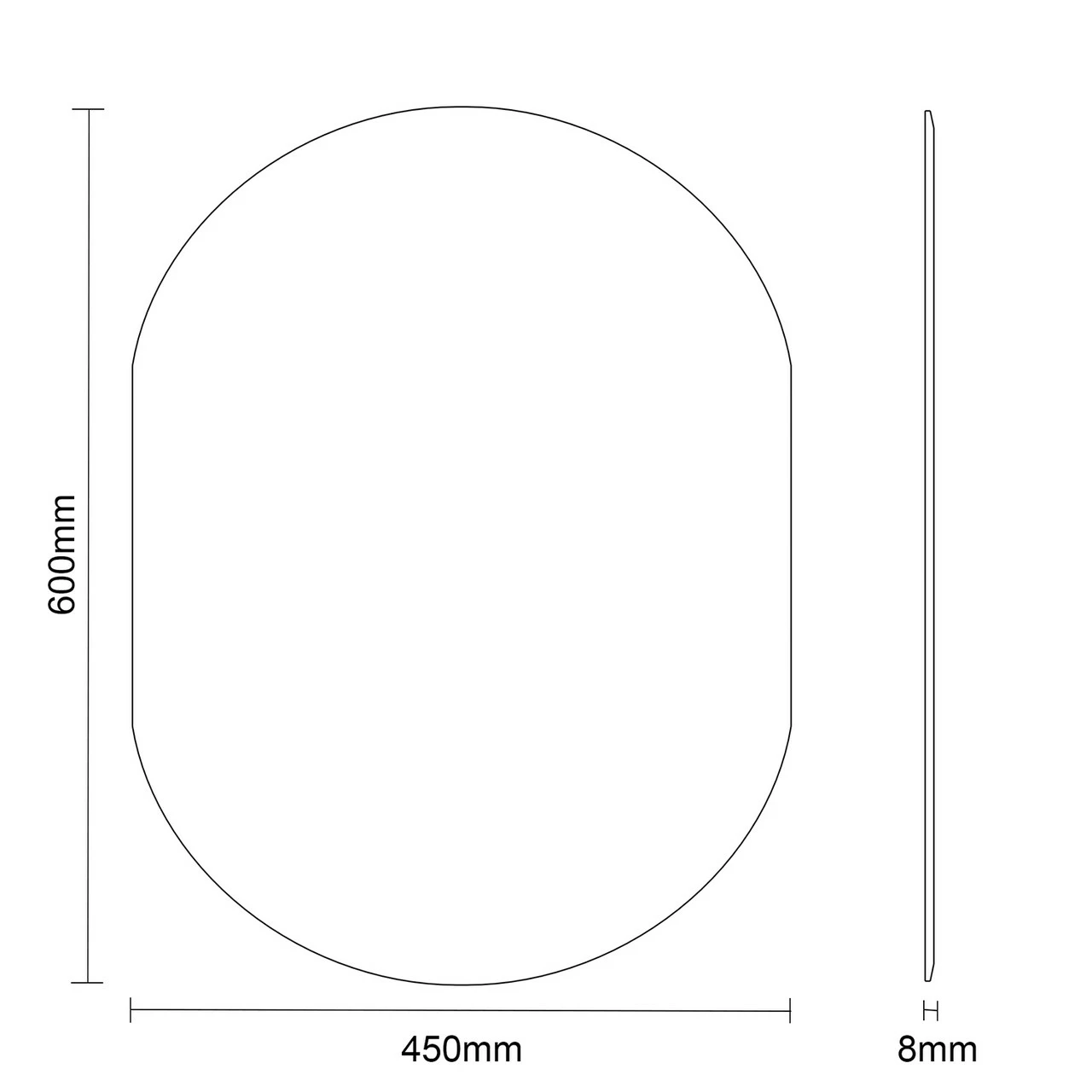 Lincoln 450mm X 600mm Oval Mirror 6 Lincoln 450mm X 600mm Oval Mirror - Image 4