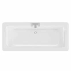 Livorno 1690mm X 745mm Double Ended Freestanding Bath With Chrome Square Feet -Wholesaledomestic Shop livorno 1690mm x 745mm double ended freestanding bath with chrome square feet top 62607.1652445126