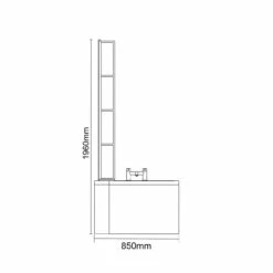 Loire 1500mm Left Hand L Shaped Shower Bath With Matt Black Bath Screen And White Acrylic Front Bath Panel -Wholesaledomestic Shop loire 1500mm left hand l shaped shower bath with matt black bath screen and white acrylic front bath panel line side 15363.1691438778