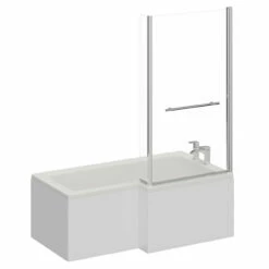 Loire 1500mm Right Hand L Shaped Shower Bath With Towel Rail Bath Screen And Front Bath Panel 10 Loire 1500mm Right Hand L Shaped Shower Bath With Towel Rail Bath Screen And Front Bath Panel -Wholesaledomestic Shop loire 1500mm right hand l shaped shower bath with towel rail bath screen and front bath panel left 56830.1691438778