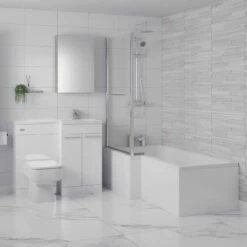 Loire 1700mm 12 Jet Chrome Easifit Left Hand L Shaped Spa Shower Bath With Towel Rail Bath Screen And Front Bath Panel 13 Loire 1700mm 12 Jet Chrome Easifit Left Hand L Shaped Spa Shower Bath With Towel Rail Bath Screen And Front Bath Panel -Wholesaledomestic Shop loire 1700mm 12 jet chrome easifit left hand l shaped spa shower bath with towel rail bath screen and front bath panel roomset 22725.1691438801