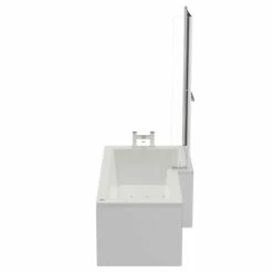 Loire 1700mm 12 Jet Chrome Easifit Right Hand L Shaped Spa Shower Bath With Towel Rail Bath Screen And Front Bath Panel 12 Loire 1700mm 12 Jet Chrome Easifit Right Hand L Shaped Spa Shower Bath With Towel Rail Bath Screen And Front Bath Panel -Wholesaledomestic Shop loire 1700mm 12 jet chrome easifit right hand l shaped spa shower bath with towel rail bath screen and front bath panel side 93753.1691438802