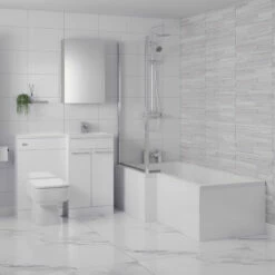 Loire 1700mm Left Hand L Shaped Shower Bath With Bath Screen And Front Bath Panel 13 Loire 1700mm Left Hand L Shaped Shower Bath With Bath Screen And Front Bath Panel -Wholesaledomestic Shop loire 1700mm left hand l shaped shower bath with bath screen and front bath panel roomset 24987.1691438795