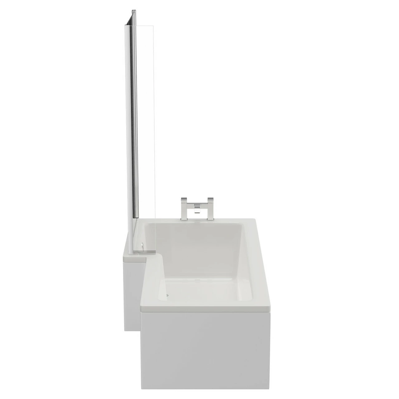 Loire 1700mm Left Hand L Shaped Shower Bath With Bath Screen And Front Bath Panel 7 Loire 1700mm Left Hand L Shaped Shower Bath With Bath Screen And Front Bath Panel - Image 5