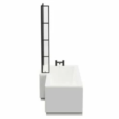 Loire 1700mm Left Hand L Shaped Shower Bath With Matt Black Bath Screen And Gloss Grey Peal Front And End Bath Panel 12 Loire 1700mm Left Hand L Shaped Shower Bath With Matt Black Bath Screen And Gloss Grey Peal Front And End Bath Panel -Wholesaledomestic Shop loire 1700mm left hand l shaped shower bath with matt black bath screen and gloss grey peal front and end bath panel side 89610.1691438790