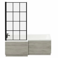 Loire 1700mm Left Hand L Shaped Shower Bath With Matt Black Bath Screen And Molina Ash Front And End Bath Panel 11 Loire 1700mm Left Hand L Shaped Shower Bath With Matt Black Bath Screen And Molina Ash Front And End Bath Panel -Wholesaledomestic Shop loire 1700mm left hand l shaped shower bath with matt black bath screen and molina ash front and end bath panel front 75348.1691438792