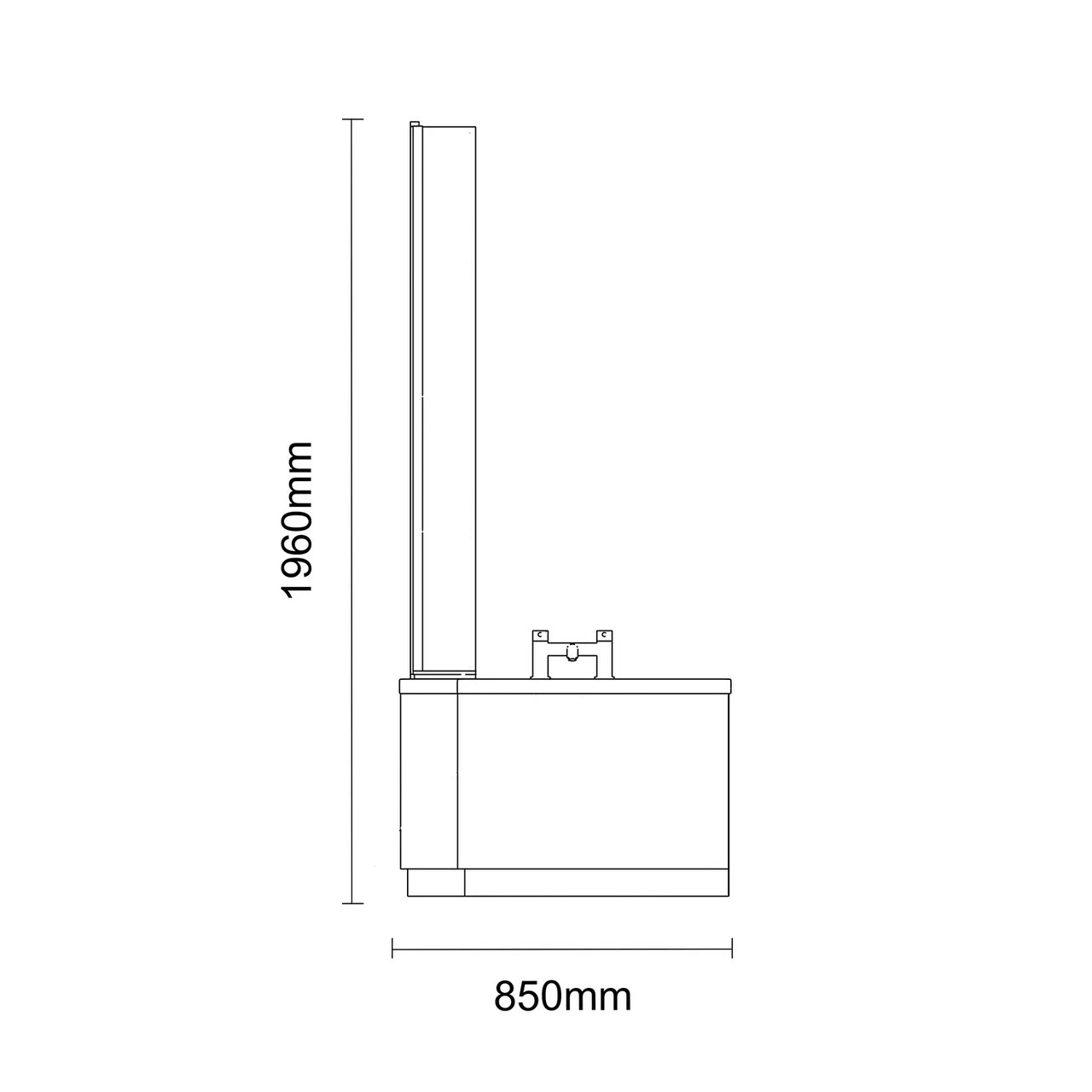 Loire 1700mm Left Hand L Shaped Shower Bath With Matt Black Bath Screen And Olive Green Front And End Bath Panels 8 Loire 1700mm Left Hand L Shaped Shower Bath With Matt Black Bath Screen And Olive Green Front And End Bath Panels - Image 6