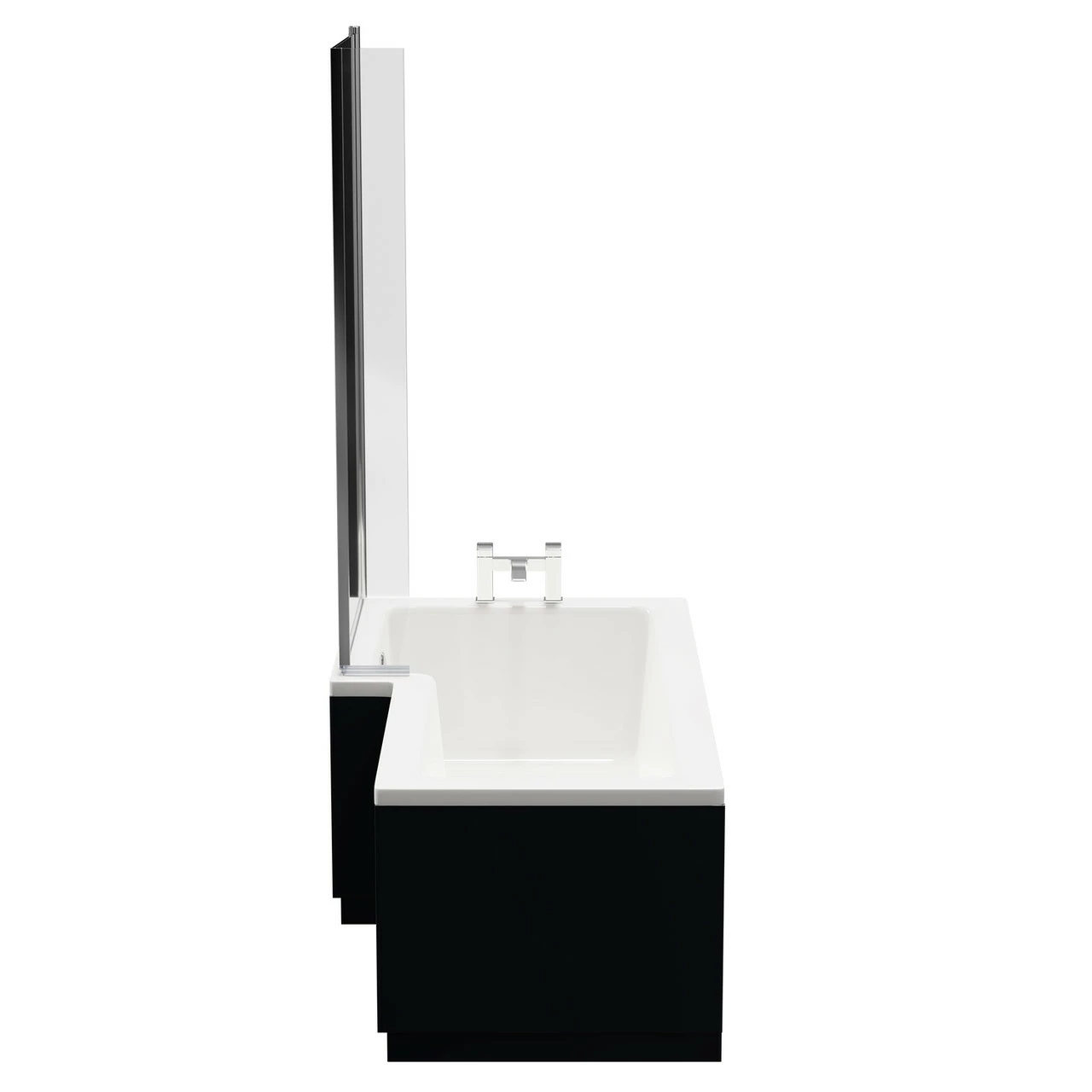 Loire 1700mm Left Hand L Shaped Shower Bath With Polished Chrome Bath Screen And Deep Blue Front And End Bath Panels 7 Loire 1700mm Left Hand L Shaped Shower Bath With Polished Chrome Bath Screen And Deep Blue Front And End Bath Panels - Image 5