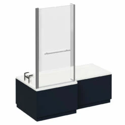 Loire 1700mm Left Hand L Shaped Shower Bath With Polished Chrome Towel Rail Bath Screen And Deep Blue Front And End Bath Panels 10 Loire 1700mm Left Hand L Shaped Shower Bath With Polished Chrome Towel Rail Bath Screen And Deep Blue Front And End Bath Panels -Wholesaledomestic Shop loire 1700mm left hand l shaped shower bath with polished chrome towel rail bath screen and deep blue front and end bath panels left 79310.1681980339
