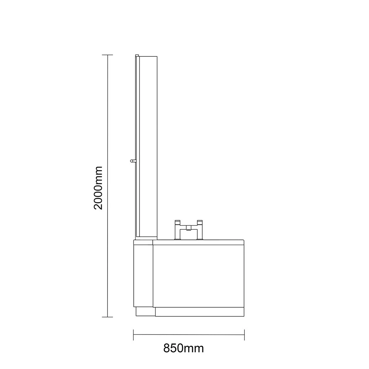Loire 1700mm Left Hand L Shaped Shower Bath With Polished Chrome Towel Rail Bath Screen And Deep Blue Front And End Bath Panels 8 Loire 1700mm Left Hand L Shaped Shower Bath With Polished Chrome Towel Rail Bath Screen And Deep Blue Front And End Bath Panels - Image 6