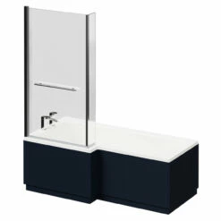 Loire 1700mm Left Hand L Shaped Shower Bath With Polished Chrome Towel Rail Bath Screen And Deep Blue Front And End Bath Panels 9 Loire 1700mm Left Hand L Shaped Shower Bath With Polished Chrome Towel Rail Bath Screen And Deep Blue Front And End Bath Panels -Wholesaledomestic Shop loire 1700mm left hand l shaped shower bath with polished chrome towel rail bath screen and deep blue front and end bath panels right 37132.1691438789