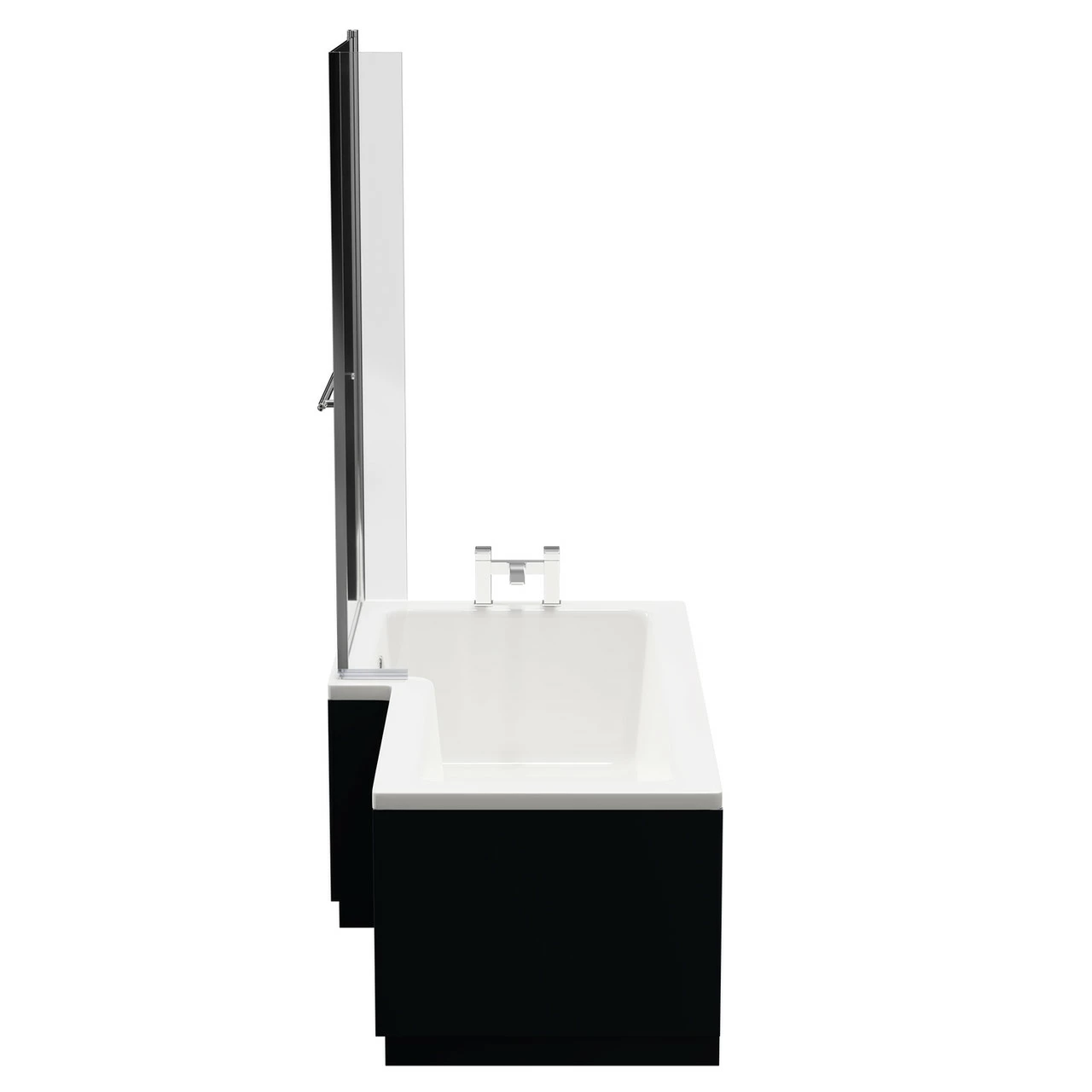 Loire 1700mm Left Hand L Shaped Shower Bath With Polished Chrome Towel Rail Bath Screen And Deep Blue Front And End Bath Panels 7 Loire 1700mm Left Hand L Shaped Shower Bath With Polished Chrome Towel Rail Bath Screen And Deep Blue Front And End Bath Panels - Image 5