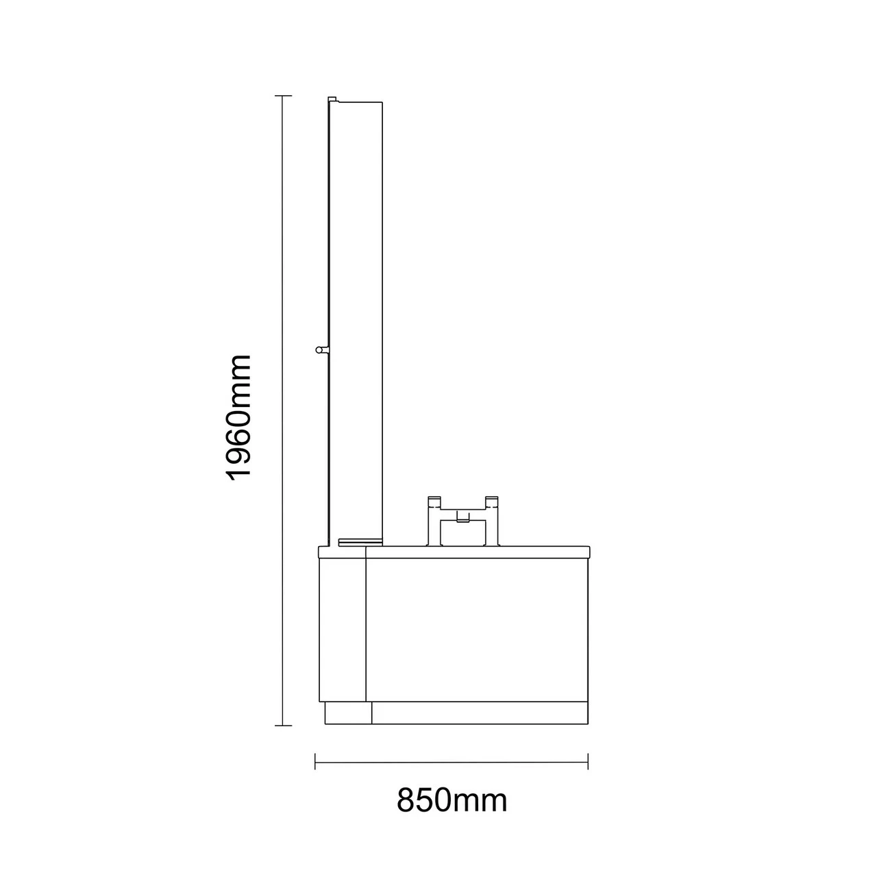 Loire 1700mm Left Hand L Shaped Shower Bath With Polished Chrome Towel Rail Bath Screen And Olive Green Front And End Bath Panels 8 Loire 1700mm Left Hand L Shaped Shower Bath With Polished Chrome Towel Rail Bath Screen And Olive Green Front And End Bath Panels - Image 6