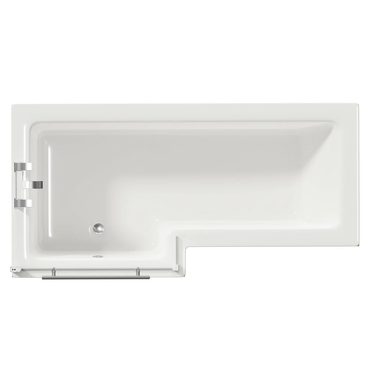 Loire 1700mm Left Hand L Shaped Shower Bath With Polished Chrome Towel Rail Bath Screen And Olive Green Front And End Bath Panels 3 Loire 1700mm Left Hand L Shaped Shower Bath With Polished Chrome Towel Rail Bath Screen And Olive Green Front And End Bath Panels