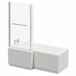 Loire 1700mm Left Hand L Shaped Shower Bath With Towel Rail Bath Screen And Gloss Grey Pearl Front And End Bath Panel 9 Loire 1700mm Left Hand L Shaped Shower Bath With Towel Rail Bath Screen And Gloss Grey Pearl Front And End Bath Panel -Wholesaledomestic Shop loire 1700mm left hand l shaped shower bath with towel rail bath screen and gloss grey pearl front and end bath panel right 64560.1691438790