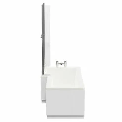 Loire 1700mm Left Hand L Shaped Shower Bath With Towel Rail Bath Screen And Gloss White Front And End Bath Panel 12 Loire 1700mm Left Hand L Shaped Shower Bath With Towel Rail Bath Screen And Gloss White Front And End Bath Panel -Wholesaledomestic Shop loire 1700mm left hand l shaped shower bath with towel rail bath screen and gloss white front and end bath panel side 61395.1691438792