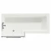 Loire 1700mm Left Hand L Shaped Shower Bath With Towel Rail Bath Screen And Gloss White Front And End Bath Panel -Wholesaledomestic Shop loire 1700mm left hand l shaped shower bath with towel rail bath screen and gloss white front and end bath panel top 78957.1691438792