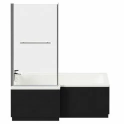 Loire 1700mm Left Hand L Shaped Shower Bath With Towel Rail Bath Screen And Nero Oak Front And End Bath Panel 11 Loire 1700mm Left Hand L Shaped Shower Bath With Towel Rail Bath Screen And Nero Oak Front And End Bath Panel -Wholesaledomestic Shop loire 1700mm left hand l shaped shower bath with towel rail bath screen and nero oak front and end bath panel front 16234.1691438793