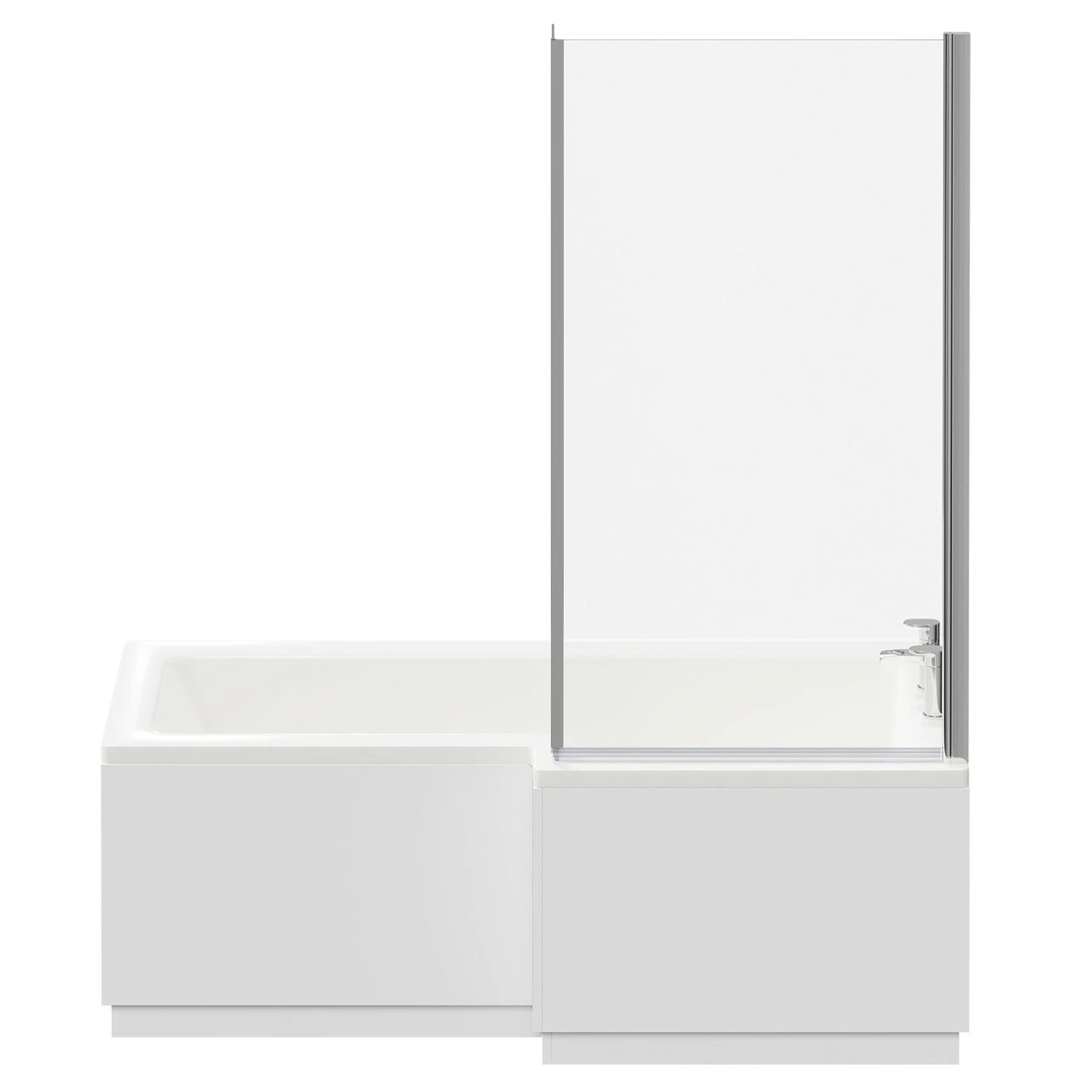 Loire 1700mm Right Hand L Shaped Shower Bath With Bath Screen And Gloss White Front And End Bath Panel 6 Loire 1700mm Right Hand L Shaped Shower Bath With Bath Screen And Gloss White Front And End Bath Panel - Image 4