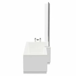 Loire 1700mm Right Hand L Shaped Shower Bath With Bath Screen And Gloss White Front And End Bath Panel 12 Loire 1700mm Right Hand L Shaped Shower Bath With Bath Screen And Gloss White Front And End Bath Panel -Wholesaledomestic Shop loire 1700mm right hand l shaped shower bath with bath screen and gloss white front and end bath panel side 71504.1691438791