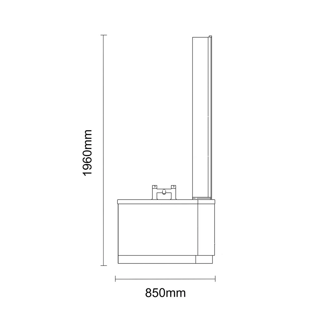 Loire 1700mm Right Hand L Shaped Shower Bath With Matt Black Bath Screen And Olive Green Front And End Bath Panels 8 Loire 1700mm Right Hand L Shaped Shower Bath With Matt Black Bath Screen And Olive Green Front And End Bath Panels - Image 6