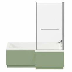Loire 1700mm Right Hand L Shaped Shower Bath With Polished Chrome Towel Rail Bath Screen And Olive Green Front And End Bath Panels 11 Loire 1700mm Right Hand L Shaped Shower Bath With Polished Chrome Towel Rail Bath Screen And Olive Green Front And End Bath Panels -Wholesaledomestic Shop loire 1700mm right hand l shaped shower bath with polished chrome towel rail bath screen and olive green front and end bath panels front 68857.1691438788