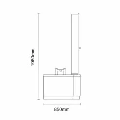 Loire 1700mm Right Hand L Shaped Shower Bath With Polished Chrome Towel Rail Bath Screen And Olive Green Front And End Bath Panels 13 Loire 1700mm Right Hand L Shaped Shower Bath With Polished Chrome Towel Rail Bath Screen And Olive Green Front And End Bath Panels -Wholesaledomestic Shop loire 1700mm right hand l shaped shower bath with polished chrome towel rail bath screen and olive green front and end bath panels line side 77972.1688112233