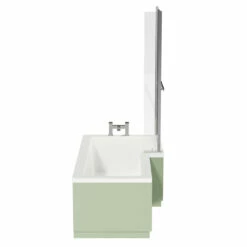 Loire 1700mm Right Hand L Shaped Shower Bath With Polished Chrome Towel Rail Bath Screen And Olive Green Front And End Bath Panels 12 Loire 1700mm Right Hand L Shaped Shower Bath With Polished Chrome Towel Rail Bath Screen And Olive Green Front And End Bath Panels -Wholesaledomestic Shop loire 1700mm right hand l shaped shower bath with polished chrome towel rail bath screen and olive green front and end bath panels side 38130.1691438788
