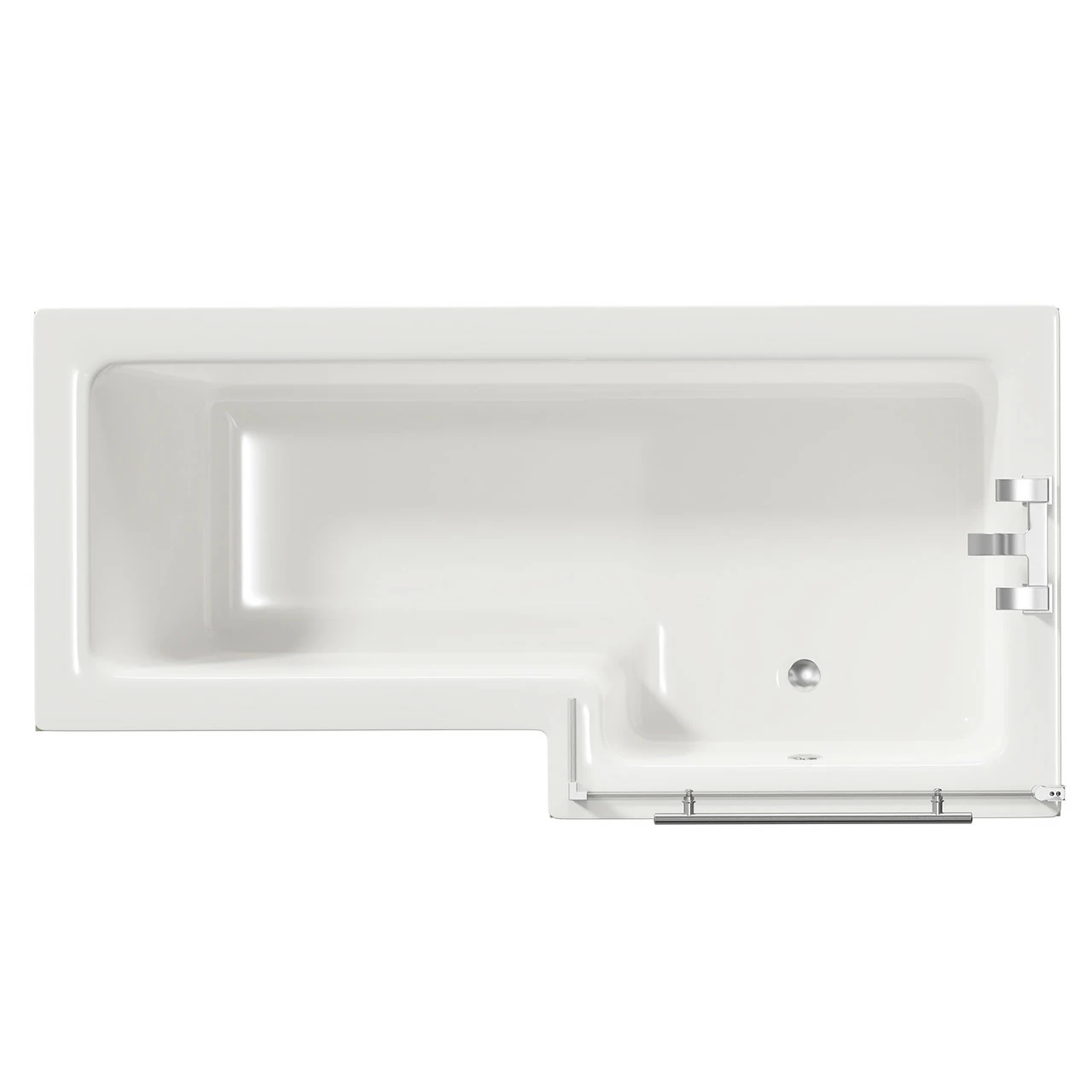 Loire 1700mm Right Hand L Shaped Shower Bath With Polished Chrome Towel Rail Bath Screen And Olive Green Front And End Bath Panels 3 Loire 1700mm Right Hand L Shaped Shower Bath With Polished Chrome Towel Rail Bath Screen And Olive Green Front And End Bath Panels