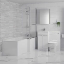 Loire 1700mm Right Hand L Shaped Shower Bath With Towel Rail Bath Screen And Front Bath Panel 13 Loire 1700mm Right Hand L Shaped Shower Bath With Towel Rail Bath Screen And Front Bath Panel -Wholesaledomestic Shop loire 1700mm right hand l shaped shower bath with towel rail bath screen and front bath panel roomset 18564.1691438794