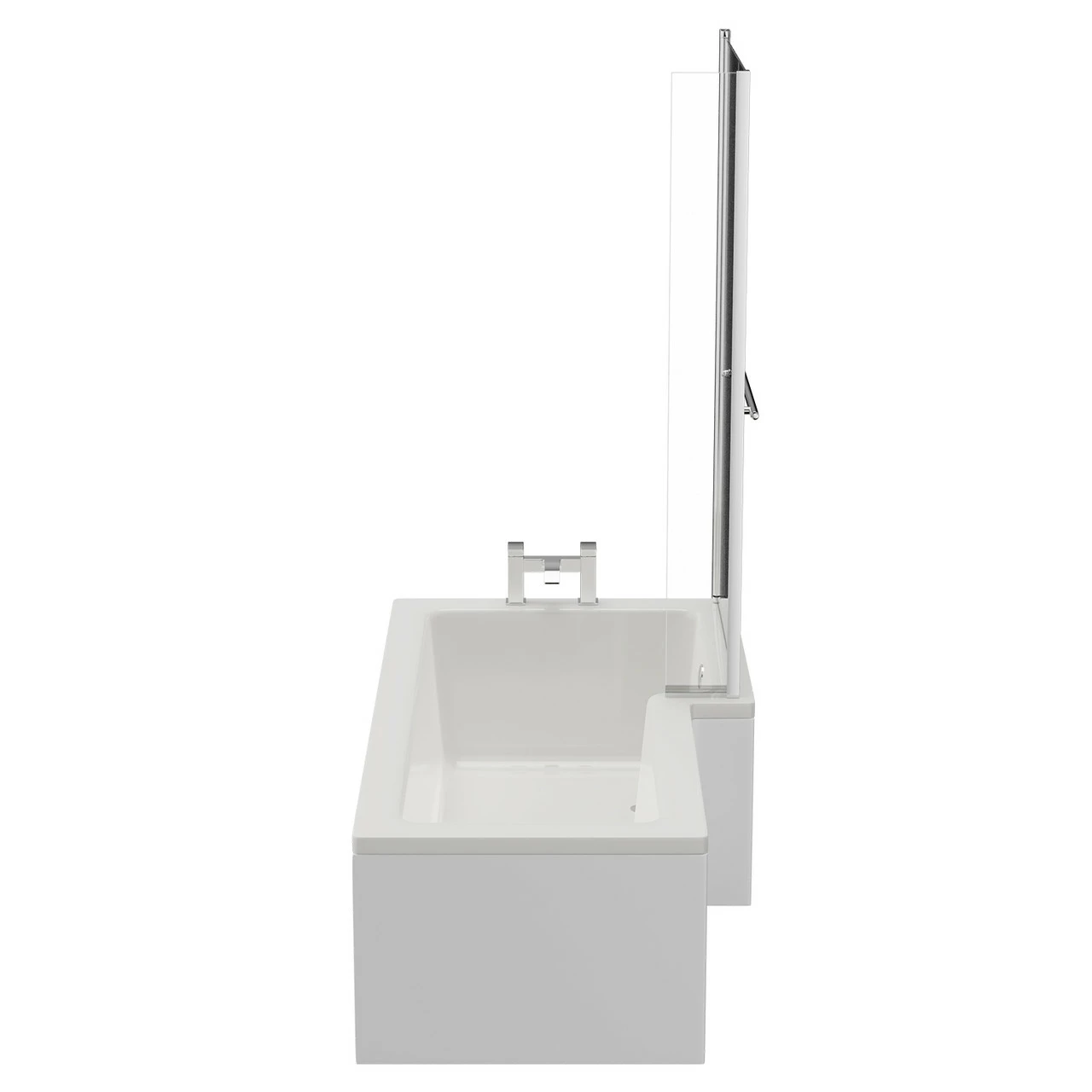 Loire 1700mm Right Hand L Shaped Shower Bath With Towel Rail Bath Screen And Front Bath Panel 7 Loire 1700mm Right Hand L Shaped Shower Bath With Towel Rail Bath Screen And Front Bath Panel - Image 5