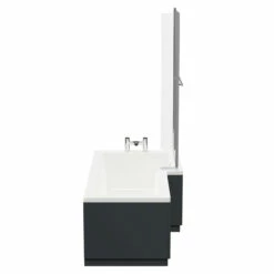 Loire 1700mm Right Hand L Shaped Shower Bath With Towel Rail Bath Screen And Gloss Grey Front And End Bath Panel 12 Loire 1700mm Right Hand L Shaped Shower Bath With Towel Rail Bath Screen And Gloss Grey Front And End Bath Panel -Wholesaledomestic Shop loire 1700mm right hand l shaped shower bath with towel rail bath screen and gloss grey front and end bath panel side 81442.1691438794