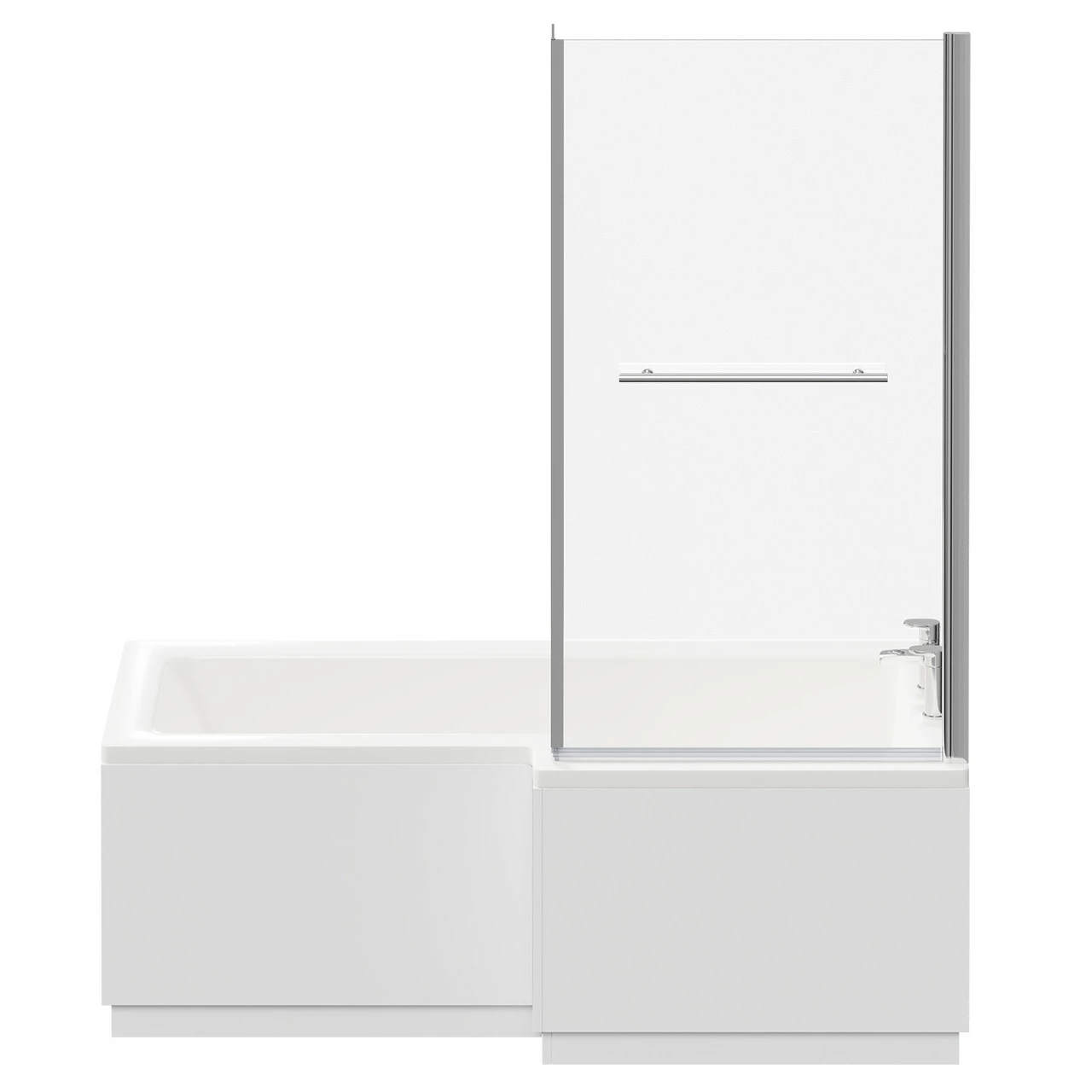 Loire 1700mm Right Hand L Shaped Shower Bath With Towel Rail Bath Screen And Gloss White Front And End Bath Panel 6 Loire 1700mm Right Hand L Shaped Shower Bath With Towel Rail Bath Screen And Gloss White Front And End Bath Panel - Image 4
