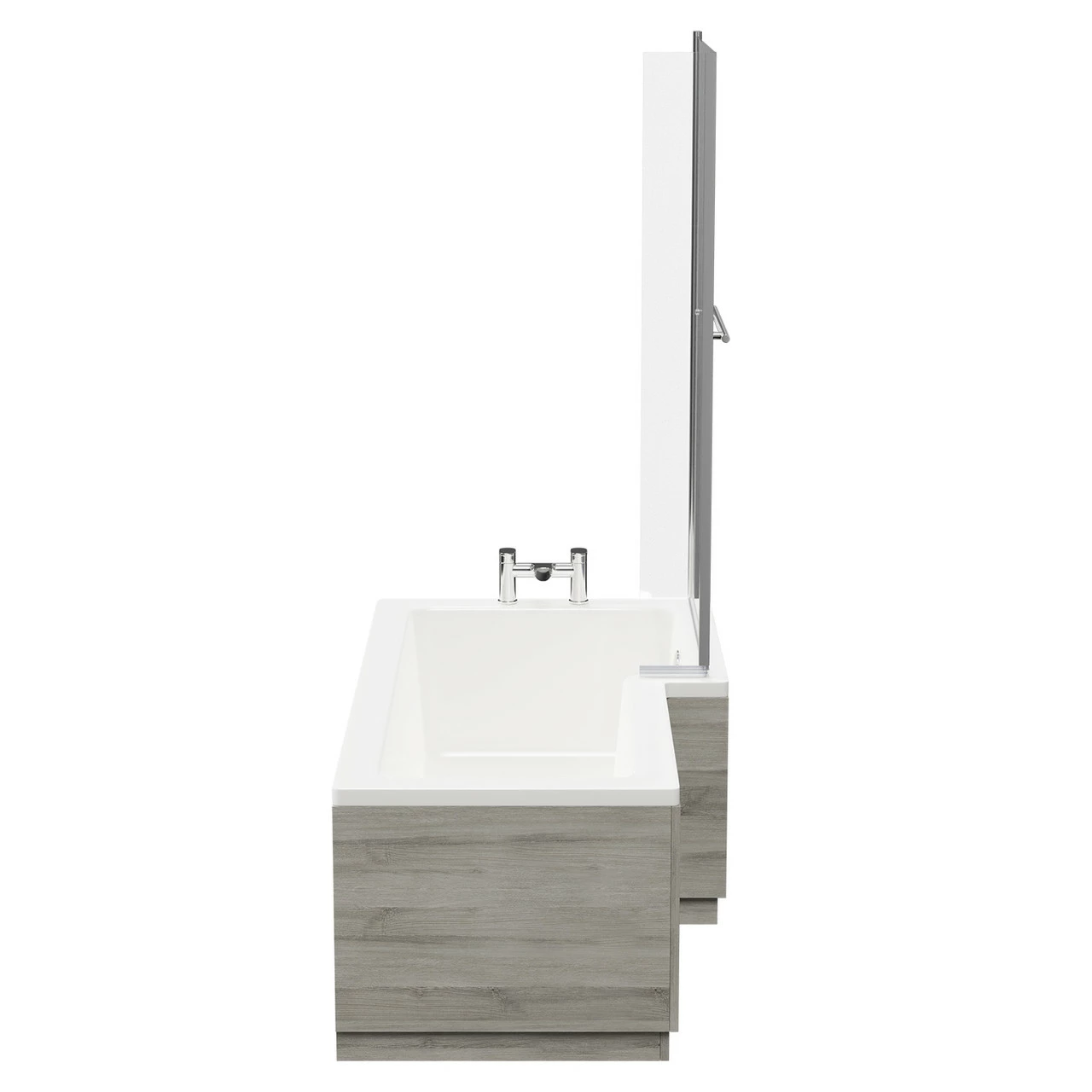 Loire 1700mm Right Hand L Shaped Shower Bath With Towel Rail Bath Screen And Molina Ash Front And End Bath Panel 7 Loire 1700mm Right Hand L Shaped Shower Bath With Towel Rail Bath Screen And Molina Ash Front And End Bath Panel - Image 5
