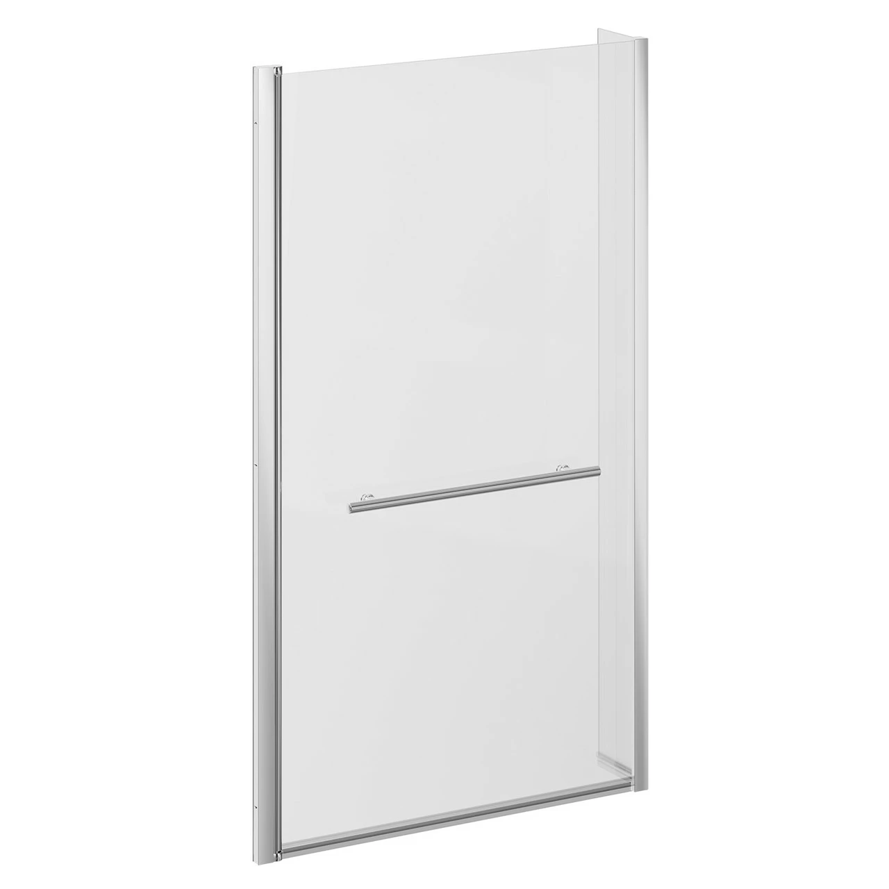 Loire Polished Chrome 805mm Hinged L Shaped Bath Shower Screen With Towel Rail 6 Loire Polished Chrome 805mm Hinged L Shaped Bath Shower Screen With Towel Rail - Image 4