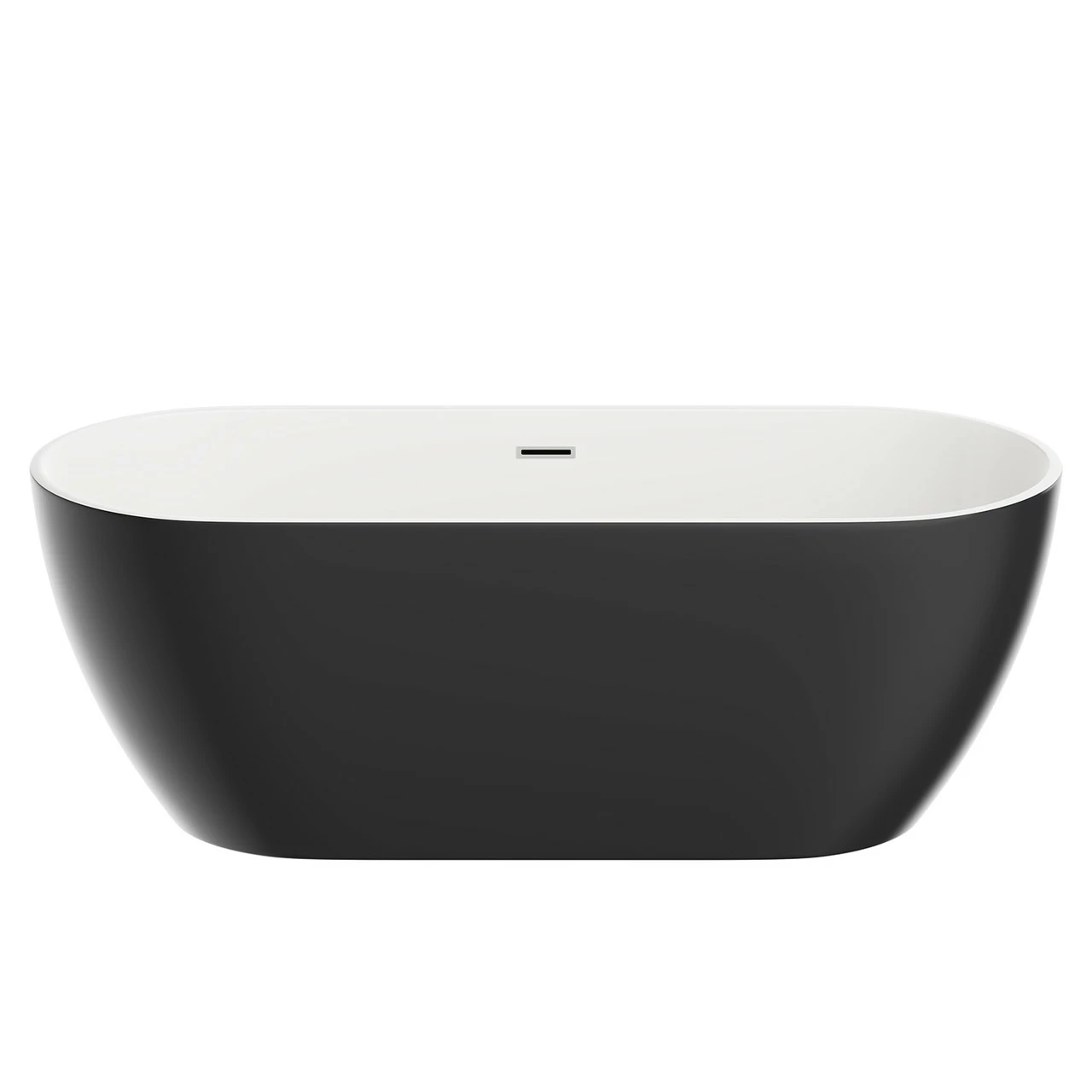 Luxor Black 1650mm X 700mm Double Ended Freestanding Bath 4 Luxor Black 1650mm X 700mm Double Ended Freestanding Bath - Image 2
