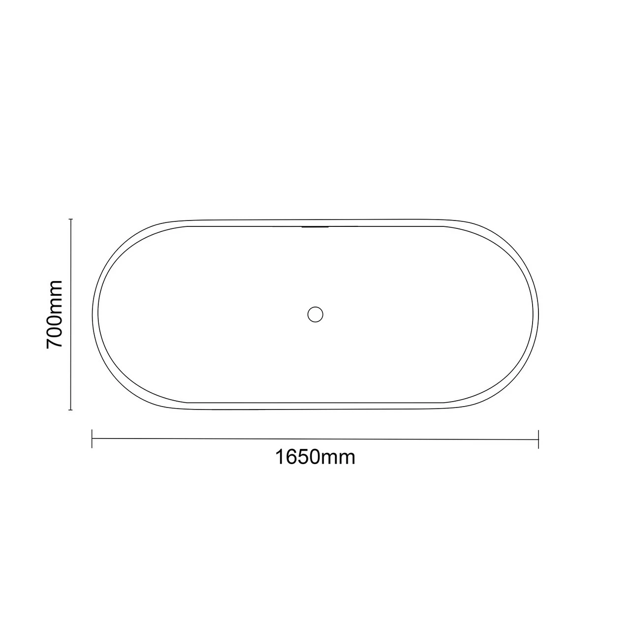 Luxor White 1650mm X 700mm Double Ended Freestanding Bath 8 Luxor White 1650mm X 700mm Double Ended Freestanding Bath - Image 6