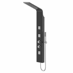 Marlin Black Thermostatic Shower Panel